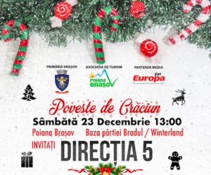 Direcția 5 deschide „Povestea de Crăciun în Poiana Brașov!”. Școlile de schi vor coborî pârtia Bradul cu făcliile aprinse