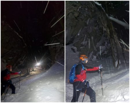 Un turist care a vrut să schieze prin pădurile din Masivul Postăvarul s-a rătăcit. A fost recuperat de salvamontiști după o intervenție de trei ore