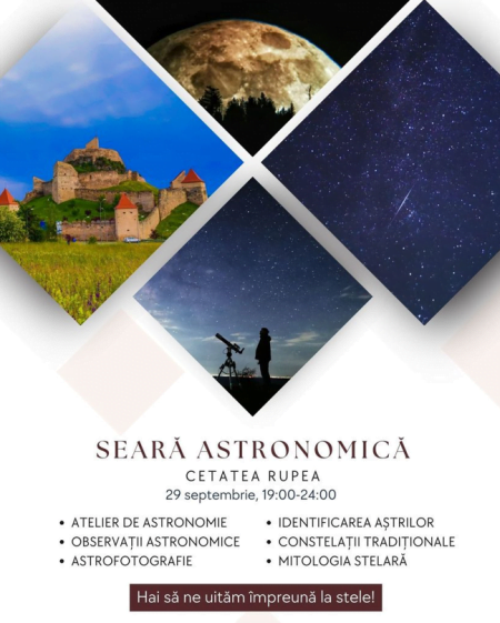 Brașovenii sunt invitați să se uite pe cer în cadrul unei seri astronomice, la Cetatea Rupea